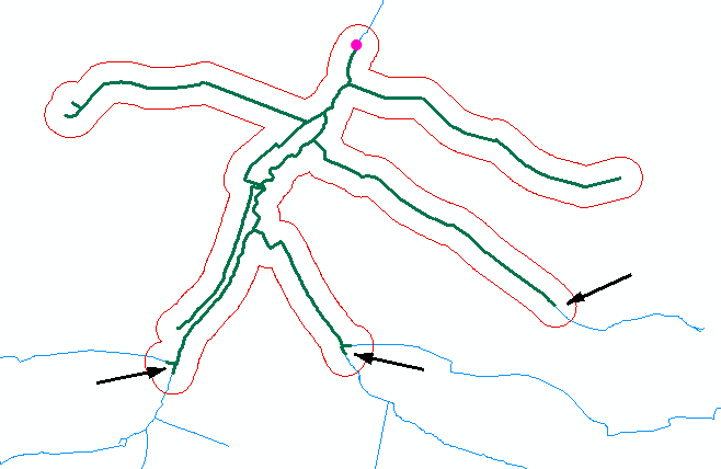 Extracted nearby network example