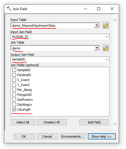 Join fields tool