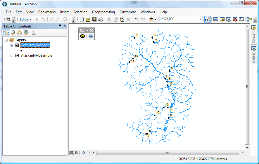 Network and snapped sites