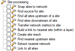 Site processing tools