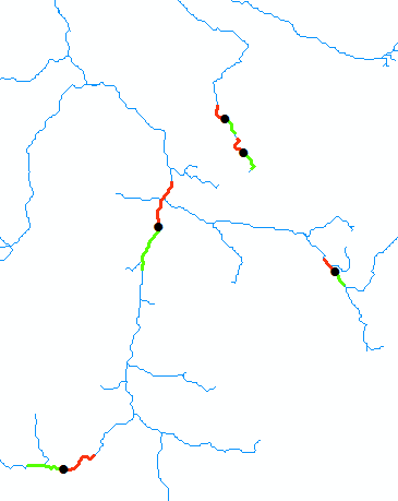Upstream and Downstream reaches