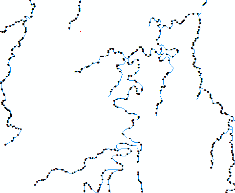 Zoomed in section showing pseudo nodes