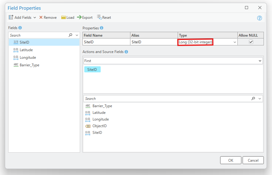 Use Field mapping to correct output fields