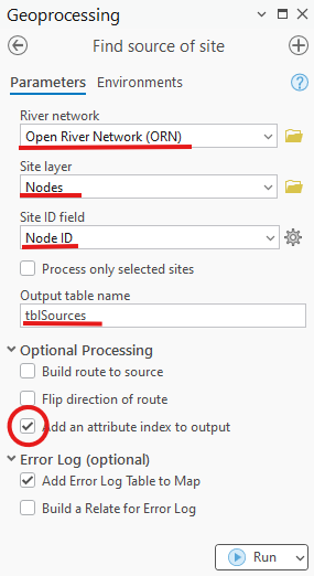 Find source of site tool